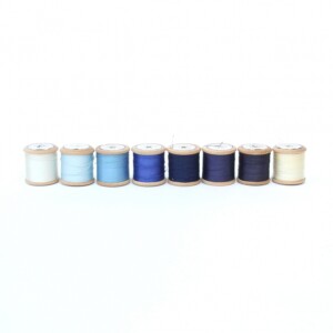 <center>ヴィンテージリール糸巻セット(ブルー系)</center>