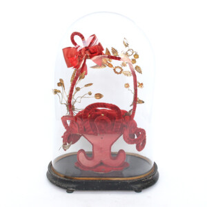 <center>アンティーク グローブ ド マリエ<br> リボンと鳥のガラスドーム</center> アンティーク グローブ ド マリエ リボンと鳥のガラスドーム